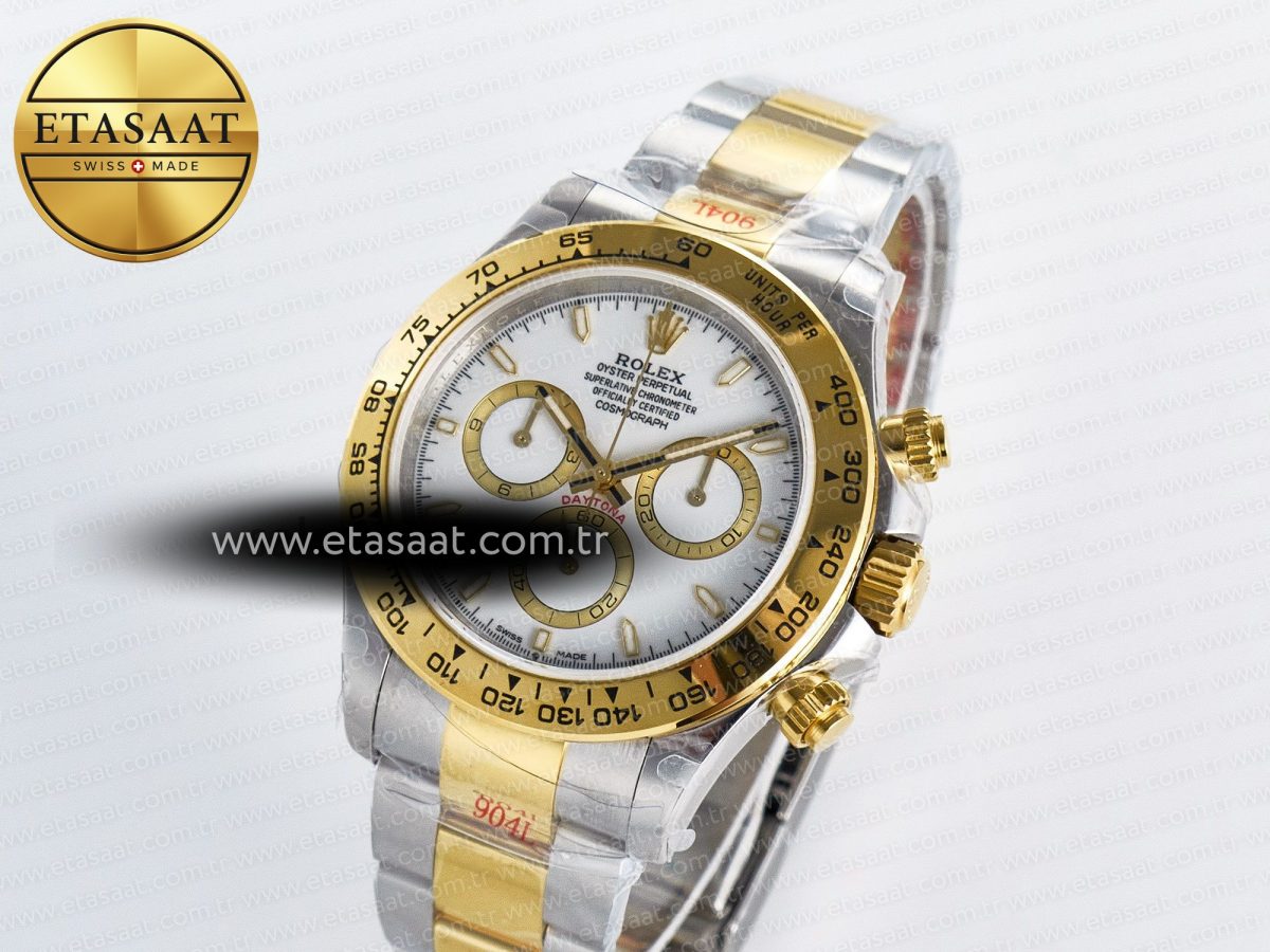 Rolex Daytona 126503 QF 1:1 Best Edition White Dial on SS/YG Braclet SH4131 V5 - Görsel 1