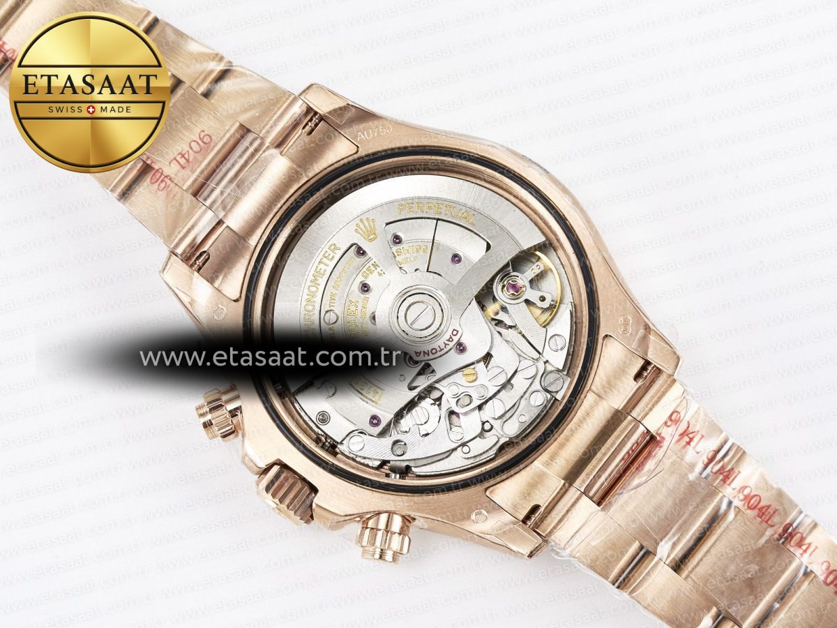 Rolex Daytona 126505 QF 1:1 Best Edition Black/RG Dial on RG Braclet SH4131 V5 - Görsel 18