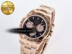 Rolex Daytona 126505 QF 1:1 Best Edition Black/RG Dial on RG Braclet SH4131 V5 - Görsel 2