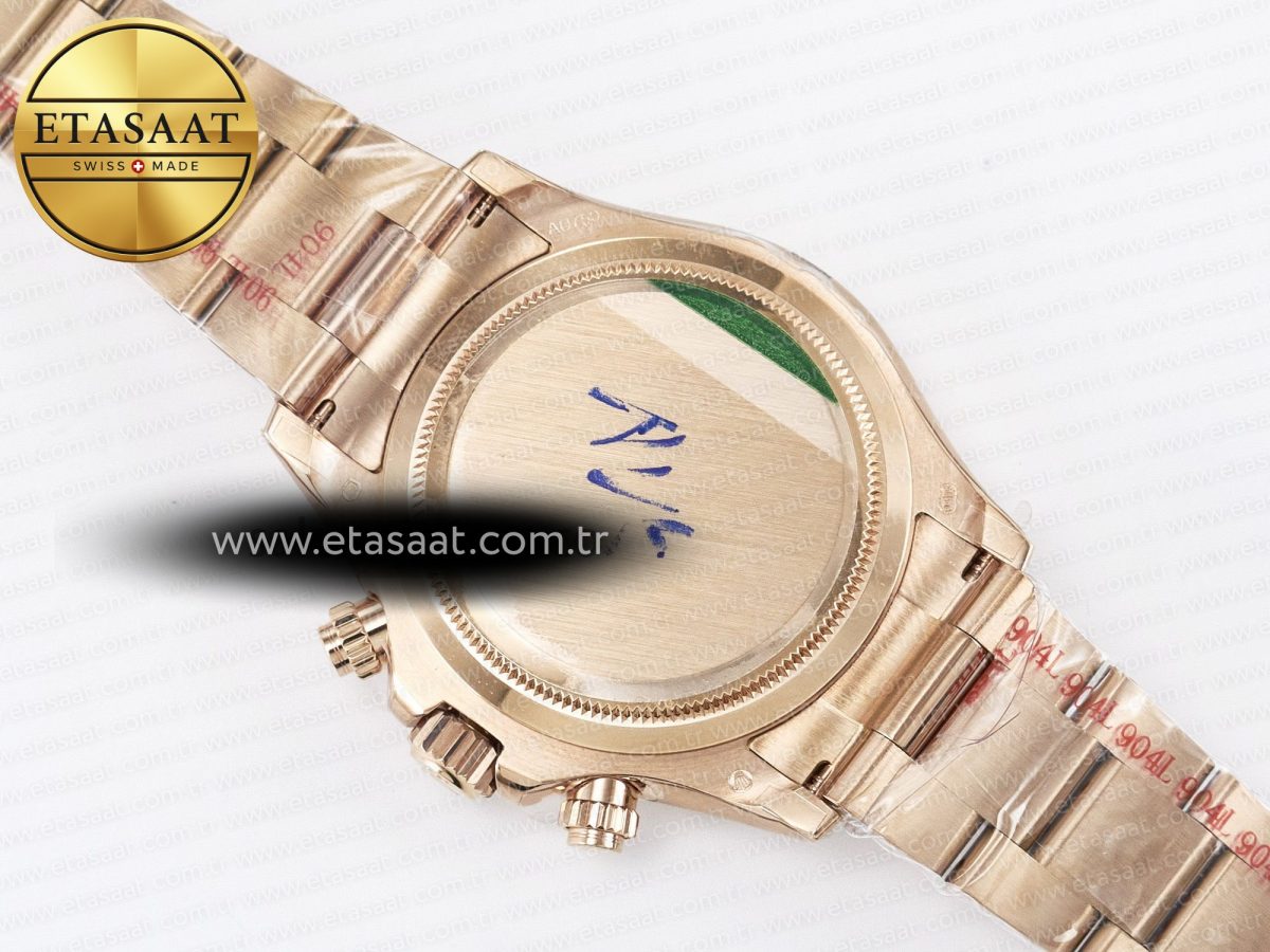 Rolex Daytona 126505 QF 1:1 Best Edition Black/RG Dial on RG Braclet SH4131 V5 - Görsel 24