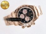 Rolex Daytona 126505 QF 1:1 Best Edition Black/RG Dial on RG Braclet SH4131 V5 - Görsel 8
