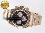 Rolex Daytona 126505 QF 1:1 Best Edition Black/RG Dial on RG Braclet SH4131 V5 - Görsel 9