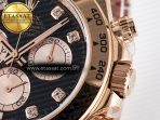 Rolex Daytona 126505 QF 1:1 Best Edition Black/RG Diamonds Dial on RG Braclet SH4131 V5 - Görsel 11