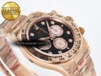 Rolex Daytona 126505 QF 1:1 Best Edition Black/RG Diamonds Dial on RG Braclet SH4131 V5 - Görsel 7