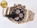 Rolex Daytona 126505 QF 1:1 Best Edition Black/RG Diamonds Dial on RG Braclet SH4131 V5 - Görsel 9