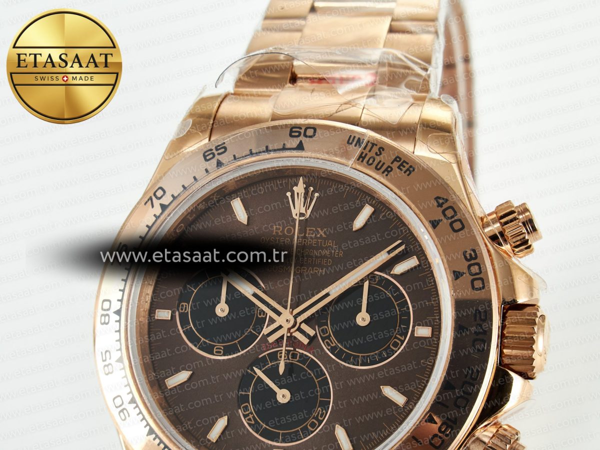 Rolex Daytona 126505 QF 1:1 Best Edition Brown/Black Dial On Oyster Bracelet SH4131 V6(Gain Weight) - Görsel 10
