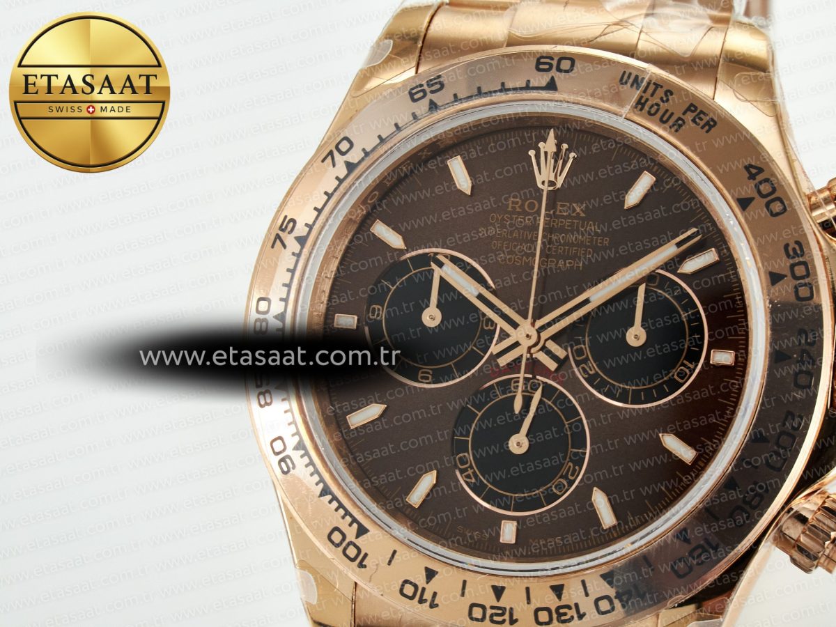 Rolex Daytona 126505 QF 1:1 Best Edition Brown/Black Dial On Oyster Bracelet SH4131 V6(Gain Weight) - Görsel 13