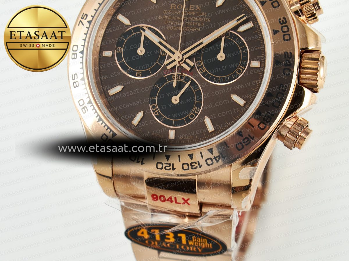 Rolex Daytona 126505 QF 1:1 Best Edition Brown/Black Dial On Oyster Bracelet SH4131 V6(Gain Weight) - Görsel 14