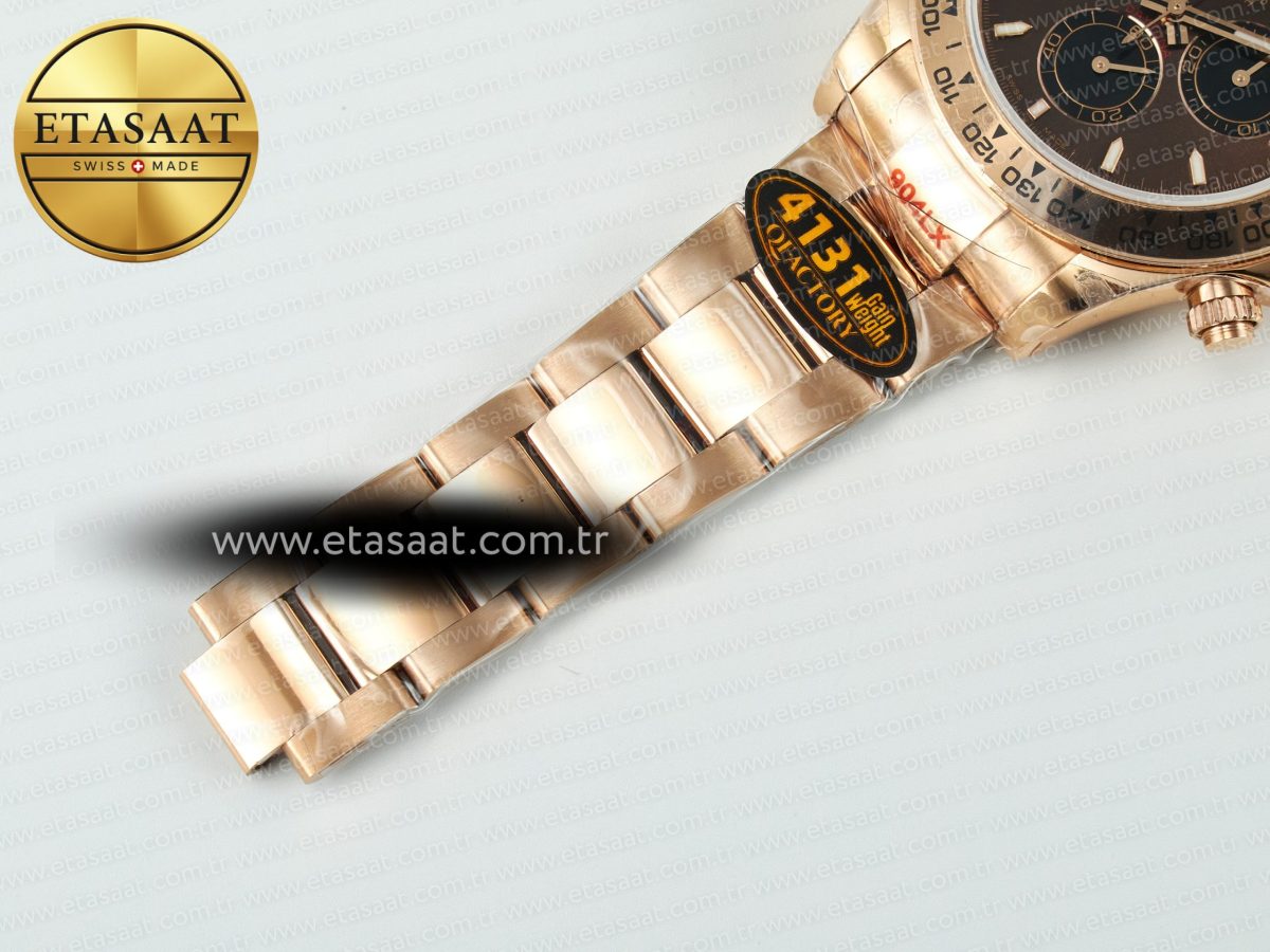 Rolex Daytona 126505 QF 1:1 Best Edition Brown/Black Dial On Oyster Bracelet SH4131 V6(Gain Weight) - Görsel 26