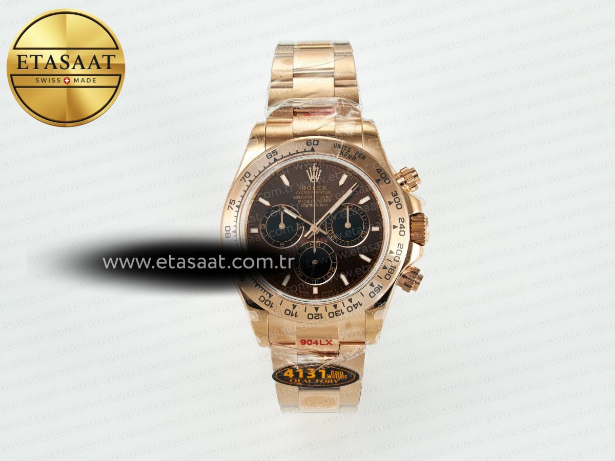 Rolex Daytona 126505 QF 1:1 Best Edition Brown/Black Dial On Oyster Bracelet SH4131 V6(Gain Weight) - Görsel 3
