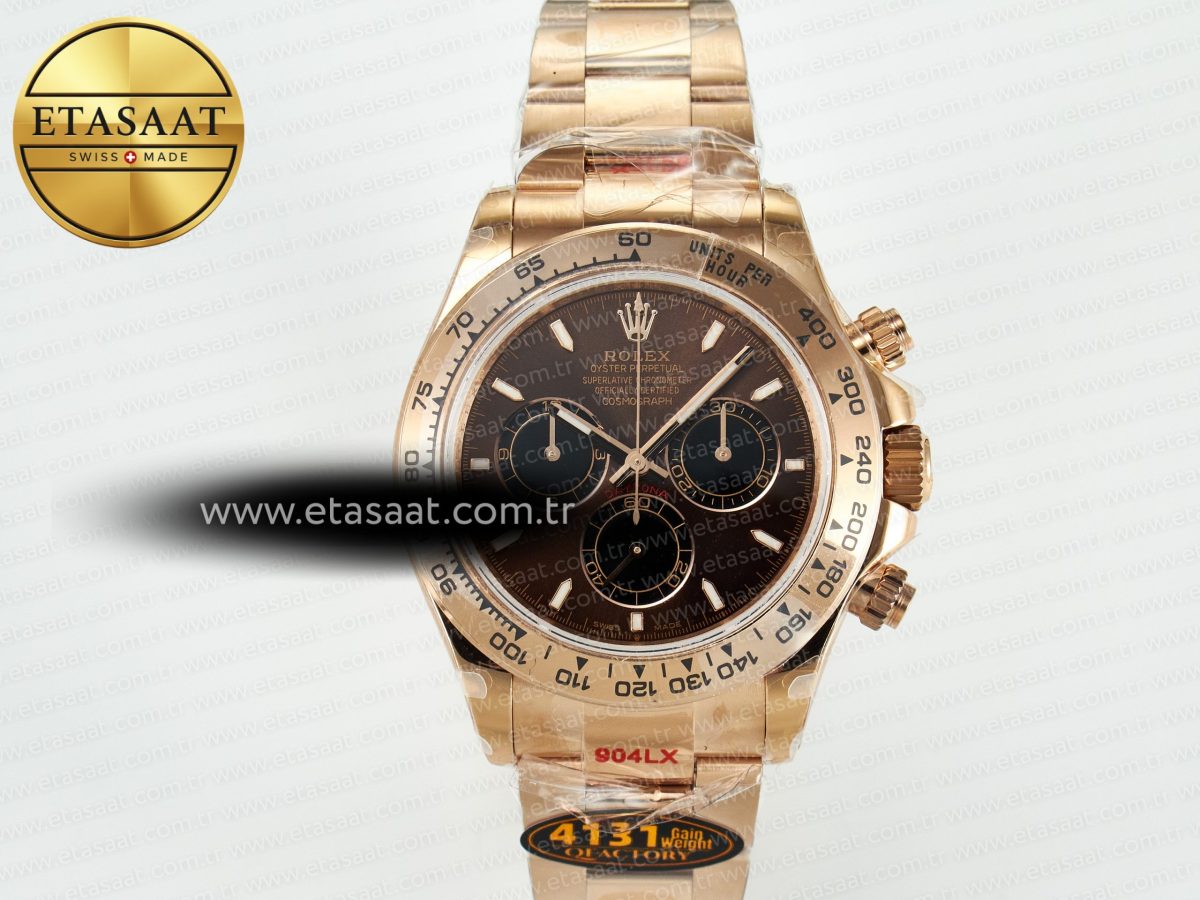 Rolex Daytona 126505 QF 1:1 Best Edition Brown/Black Dial On Oyster Bracelet SH4131 V6(Gain Weight) - Görsel 4