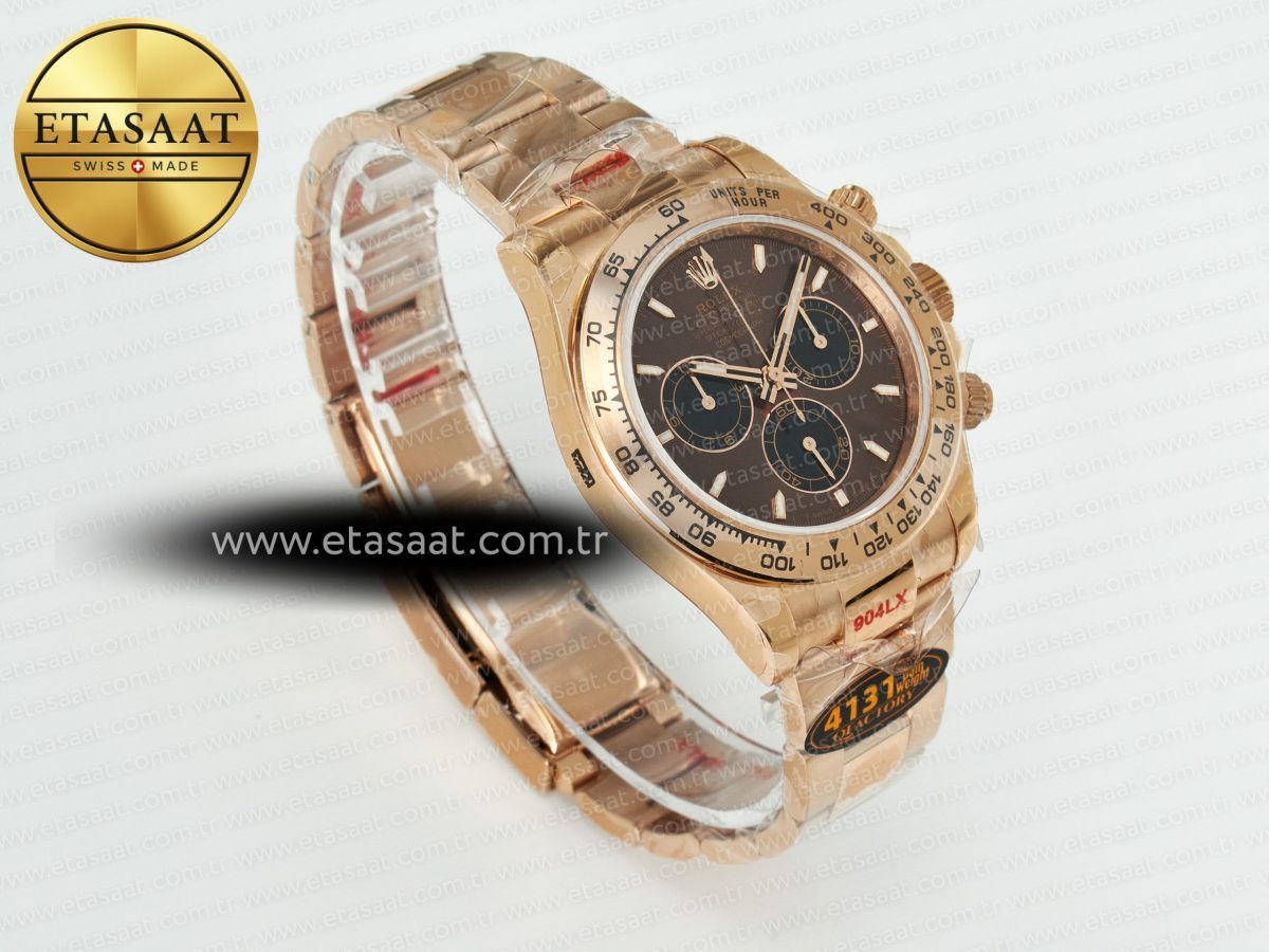 Rolex Daytona 126505 QF 1:1 Best Edition Brown/Black Dial On Oyster Bracelet SH4131 V6(Gain Weight) - Görsel 5