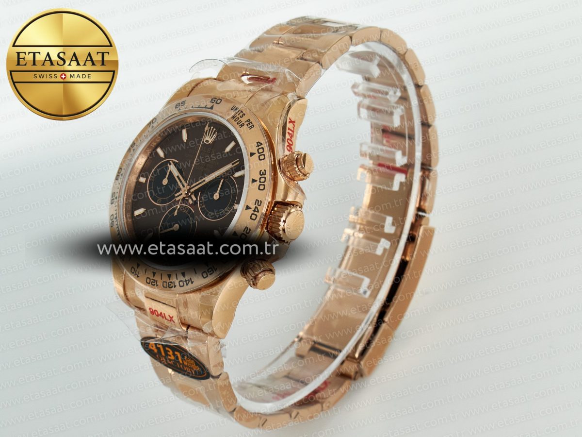 Rolex Daytona 126505 QF 1:1 Best Edition Brown/Black Dial On Oyster Bracelet SH4131 V6(Gain Weight) - Görsel 6