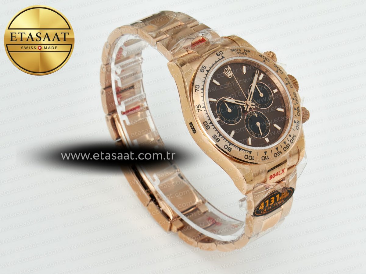 Rolex Daytona 126505 QF 1:1 Best Edition Brown/Black Dial On Oyster Bracelet SH4131 V6(Gain Weight) - Görsel 7