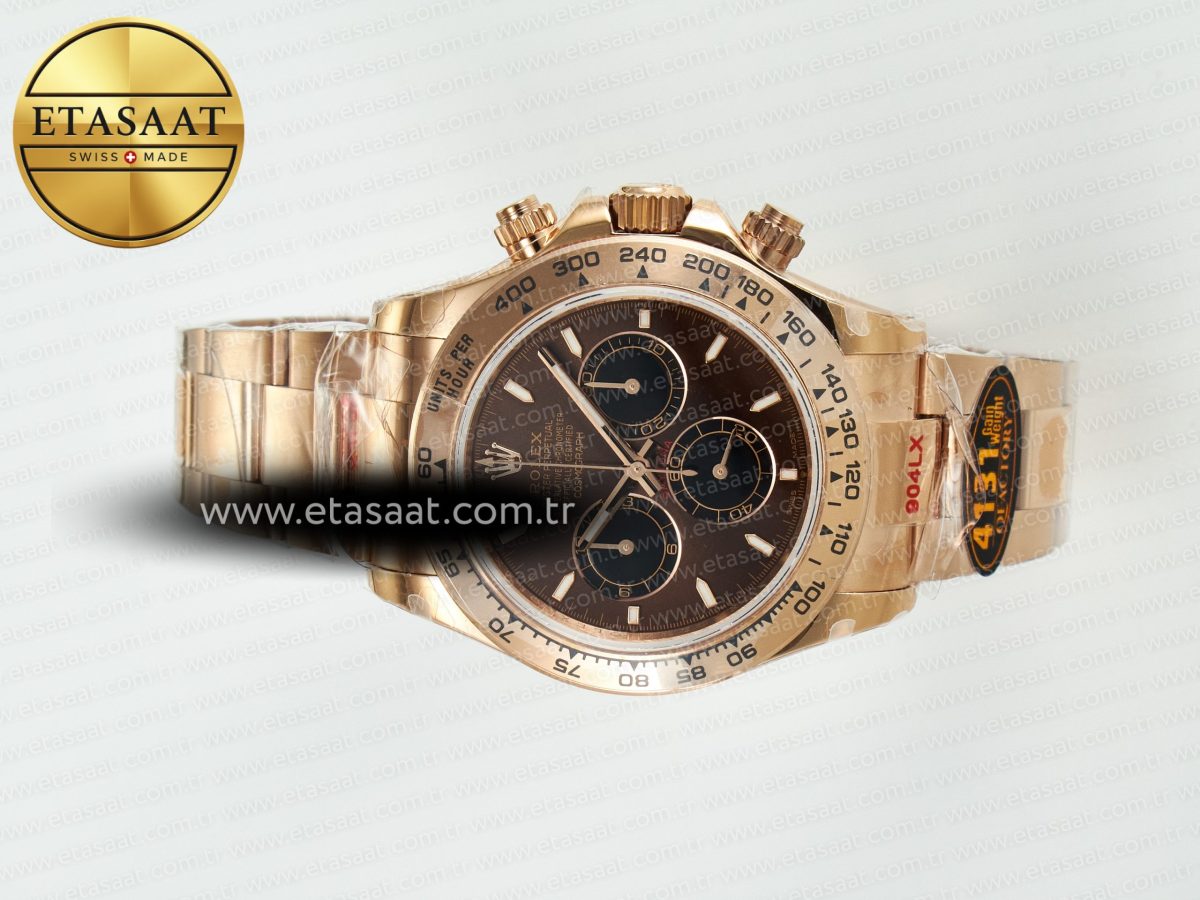 Rolex Daytona 126505 QF 1:1 Best Edition Brown/Black Dial On Oyster Bracelet SH4131 V6(Gain Weight) - Görsel 8