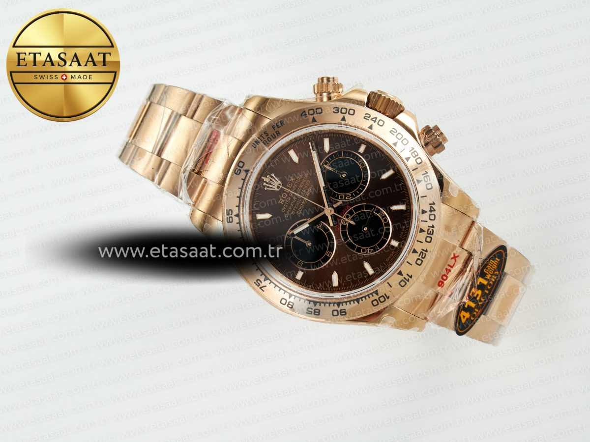 Rolex Daytona 126505 QF 1:1 Best Edition Brown/Black Dial On Oyster Bracelet SH4131 V6(Gain Weight) - Görsel 9