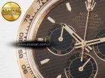 Rolex Daytona 126505 QF 1:1 Best Edition Brown Dial Stick Markers On RG Bracelet SH4131 V6（Gain Weight） - Görsel 13