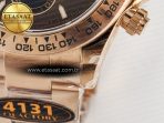 Rolex Daytona 126505 QF 1:1 Best Edition Brown Dial Stick Markers On RG Bracelet SH4131 V6(Gain Weight) - Görsel 14