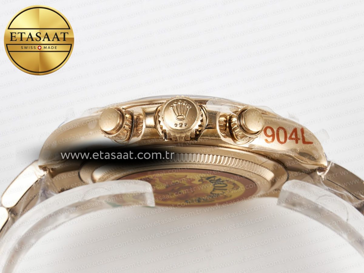 Rolex Daytona 126505 QF 1:1 Best Edition Brown Dial Stick Markers On RG Bracelet SH4131 V6（Gain Weight） - Görsel 16