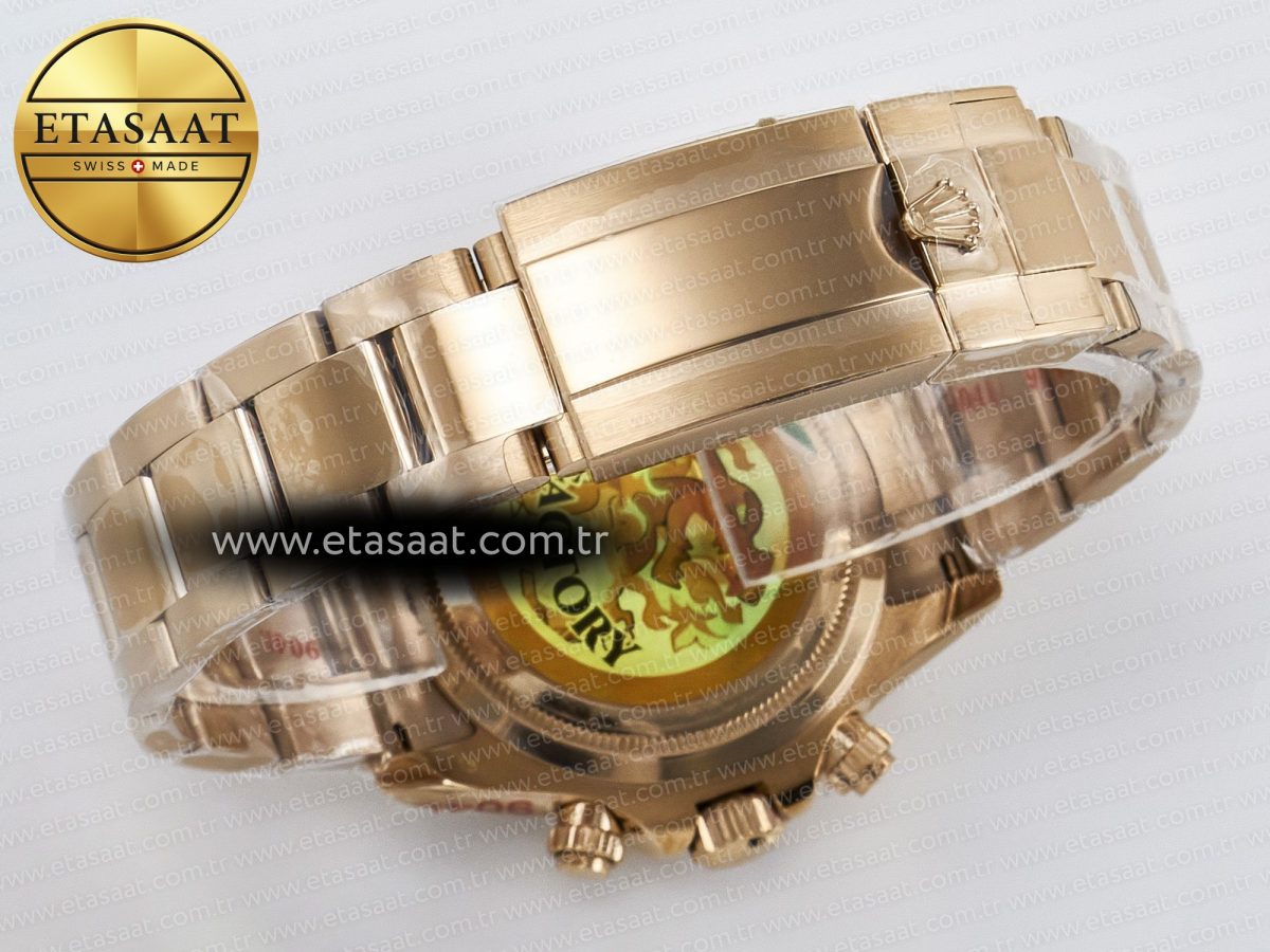 Rolex Daytona 126505 QF 1:1 Best Edition Brown Dial Stick Markers On RG Bracelet SH4131 V6（Gain Weight） - Görsel 17