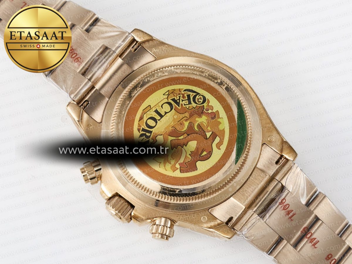 Rolex Daytona 126505 QF 1:1 Best Edition Brown Dial Stick Markers On RG Bracelet SH4131 V6（Gain Weight） - Görsel 18