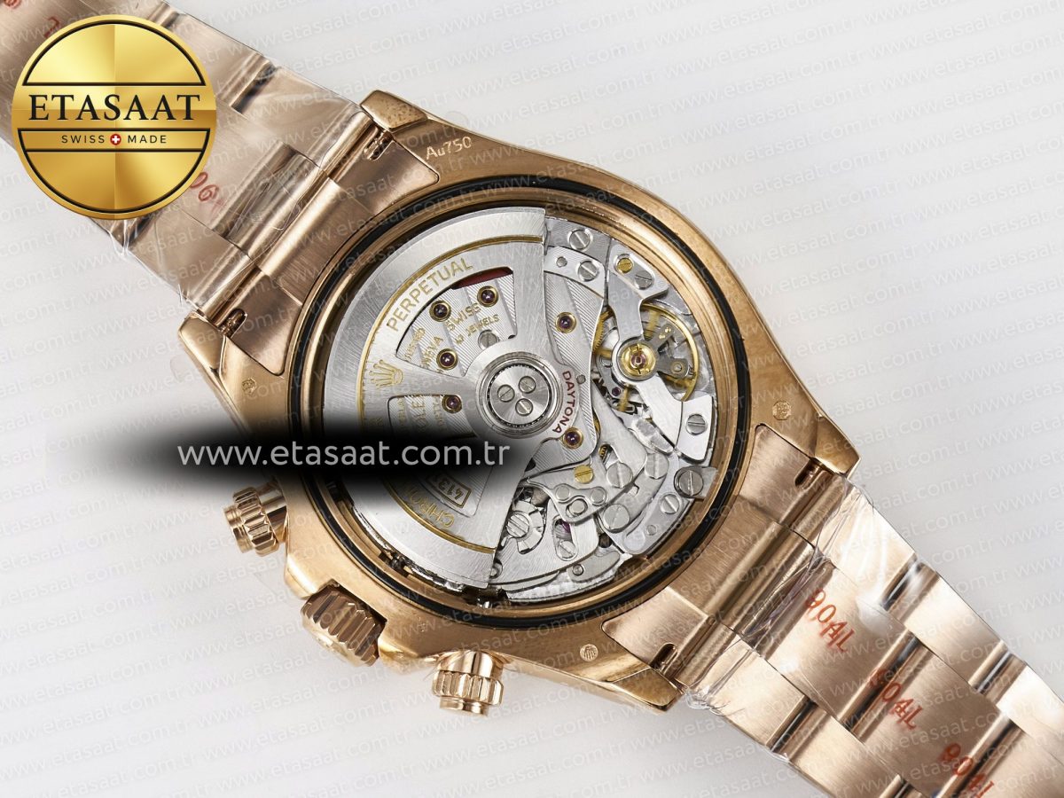 Rolex Daytona 126505 QF 1:1 Best Edition Brown Dial Stick Markers On RG Bracelet SH4131 V6（Gain Weight） - Görsel 20