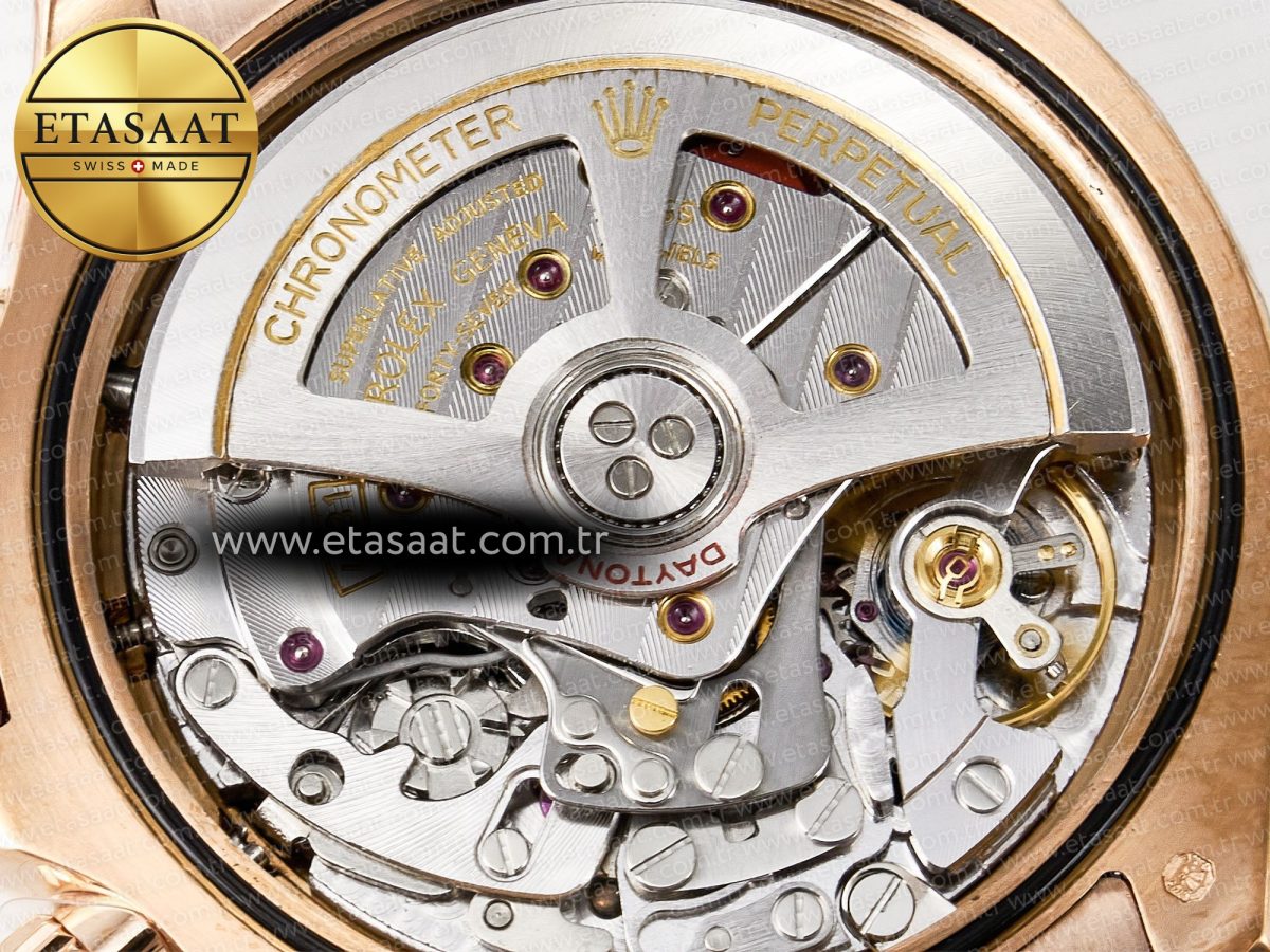 Rolex Daytona 126505 QF 1:1 Best Edition Brown Dial Stick Markers On RG Bracelet SH4131 V6（Gain Weight） - Görsel 21