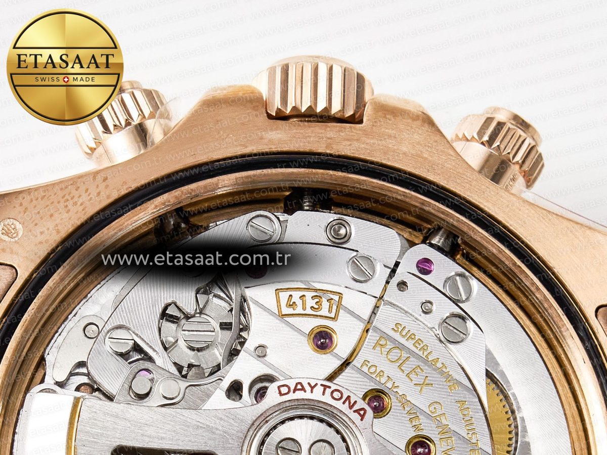 Rolex Daytona 126505 QF 1:1 Best Edition Brown Dial Stick Markers On RG Bracelet SH4131 V6（Gain Weight） - Görsel 23