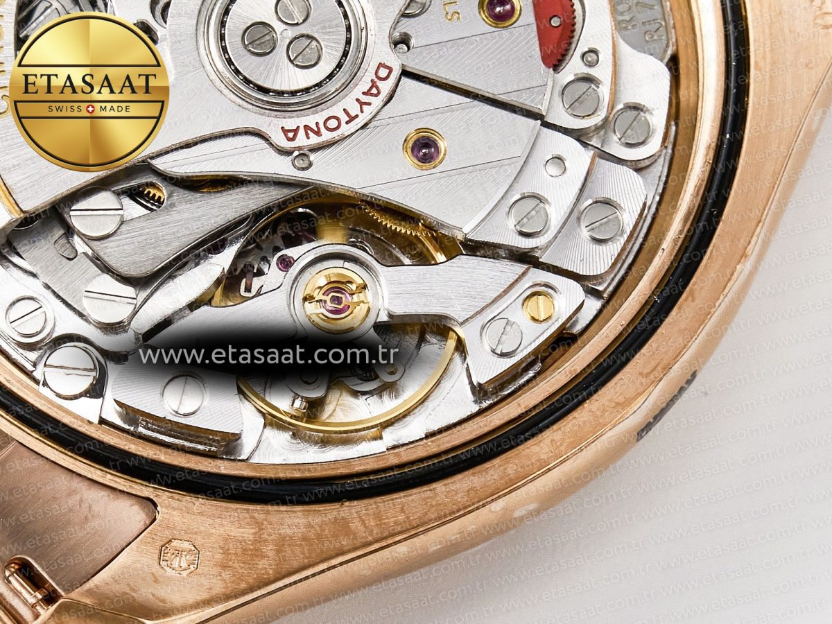 Rolex Daytona 126505 QF 1:1 Best Edition Brown Dial Stick Markers On RG Bracelet SH4131 V6（Gain Weight） - Görsel 24