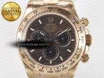 Rolex Daytona 126505 QF 1:1 Best Edition Brown Dial Stick Markers On RG Bracelet SH4131 V6(Gain Weight) - Görsel 4