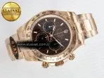 Rolex Daytona 126505 QF 1:1 Best Edition Brown Dial Stick Markers On RG Bracelet SH4131 V6（Gain Weight） - Görsel 8