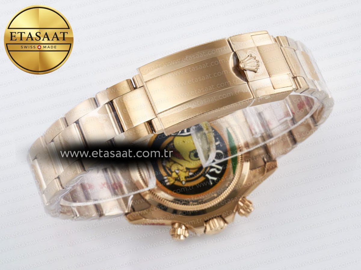 Rolex Daytona 126505 RG QF 1:1 Best Edition RG Dial Crystal Markers On RG Bracelet SH4131 V6 (Gain Weight) - Görsel 17