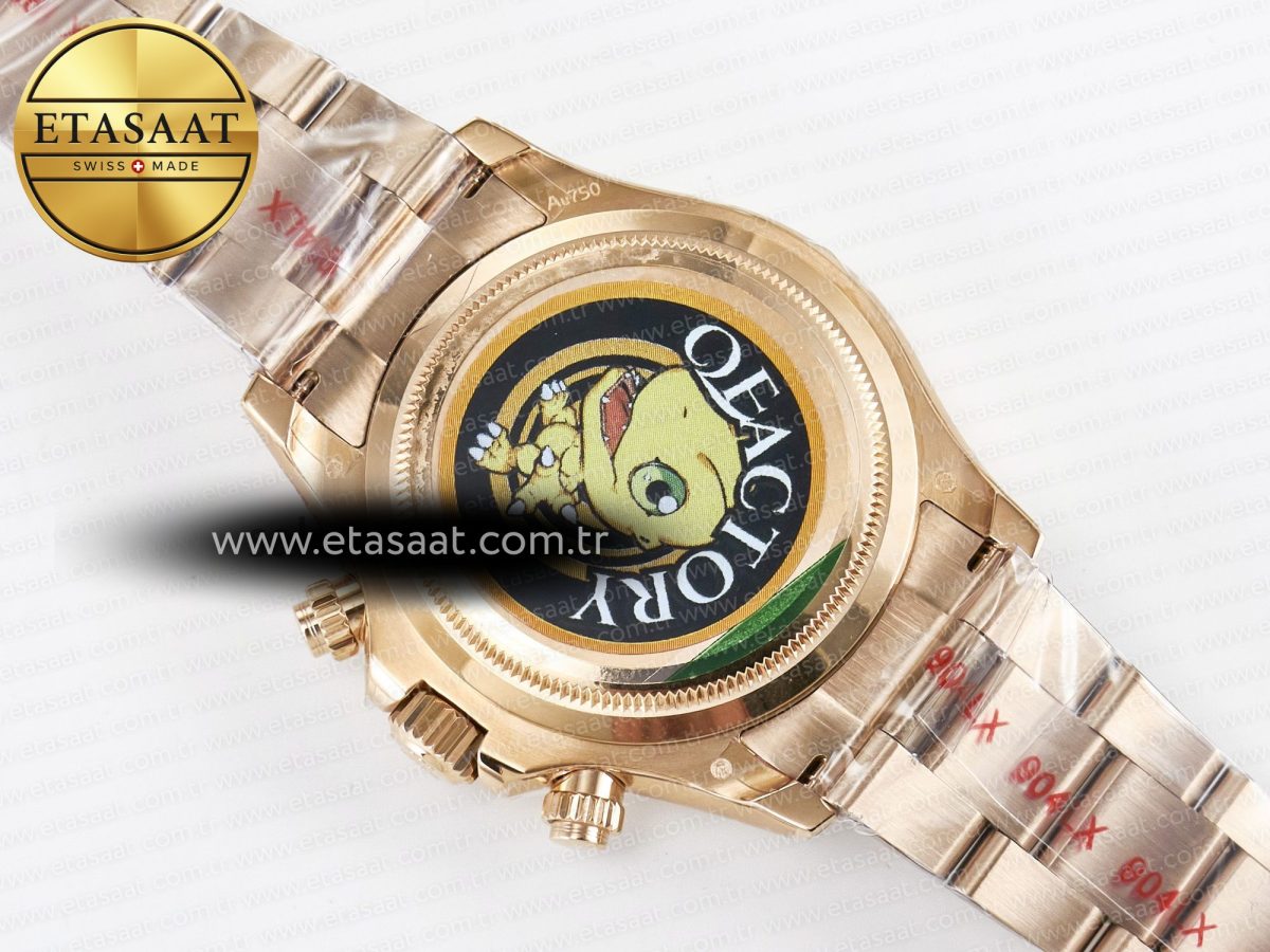 Rolex Daytona 126505 RG QF 1:1 Best Edition RG Dial Crystal Markers On RG Bracelet SH4131 V6 (Gain Weight) - Görsel 18