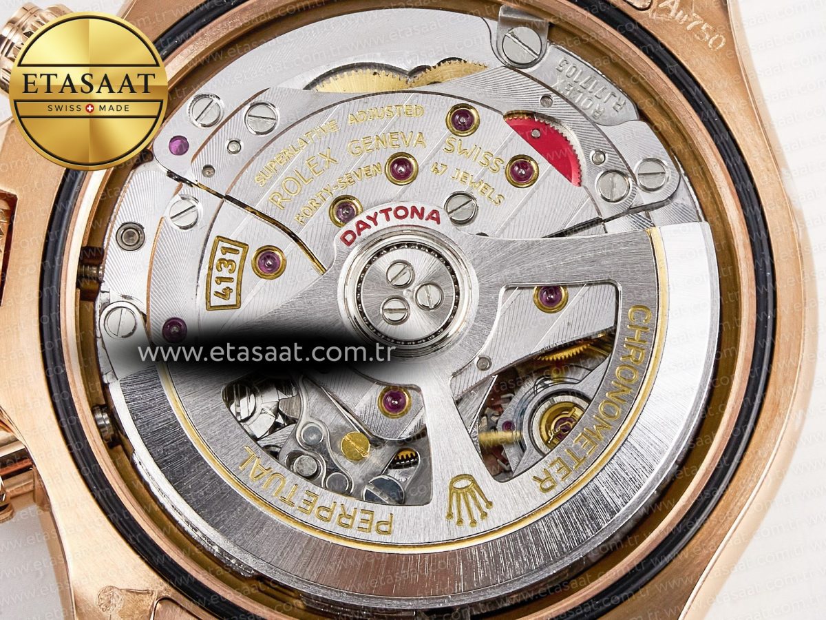 Rolex Daytona 126505 RG QF 1:1 Best Edition RG Dial Crystal Markers On RG Bracelet SH4131 V6 (Gain Weight) - Görsel 22