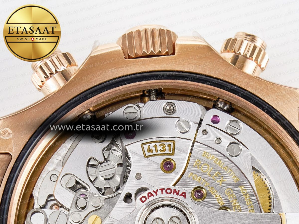 Rolex Daytona 126505 RG QF 1:1 Best Edition RG Dial Crystal Markers On RG Bracelet SH4131 V6 (Gain Weight) - Görsel 23