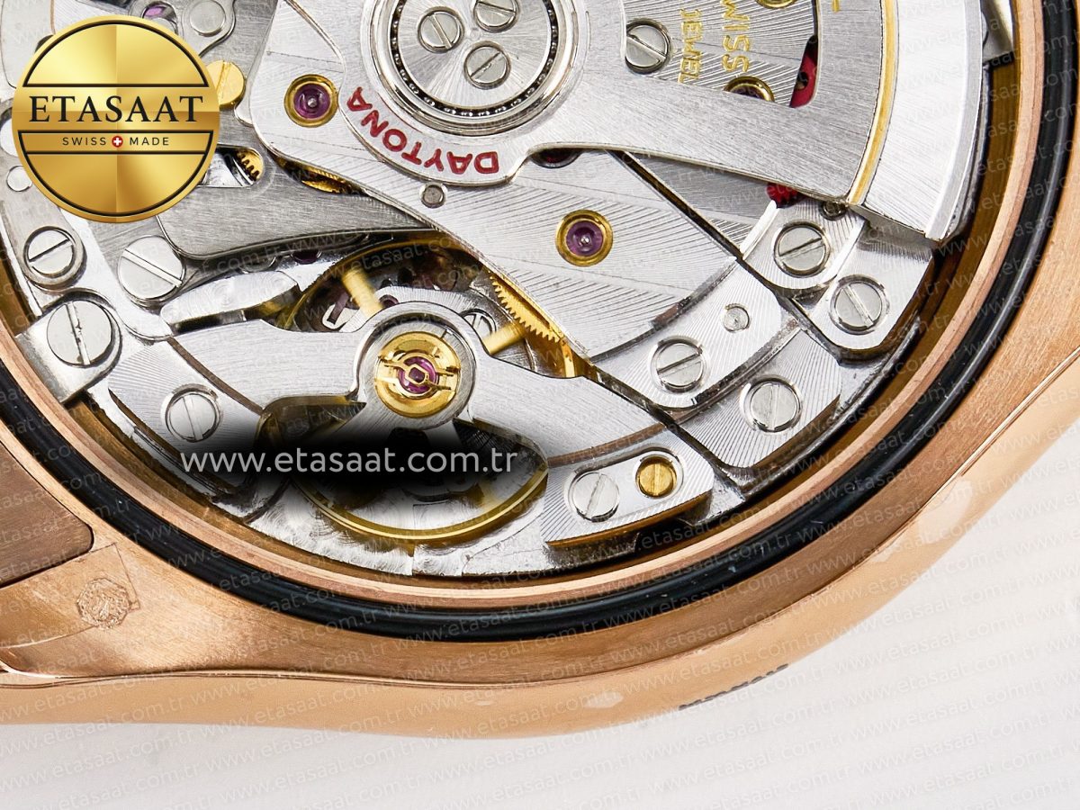 Rolex Daytona 126505 RG QF 1:1 Best Edition RG Dial Crystal Markers On RG Bracelet SH4131 V6 (Gain Weight) - Görsel 24