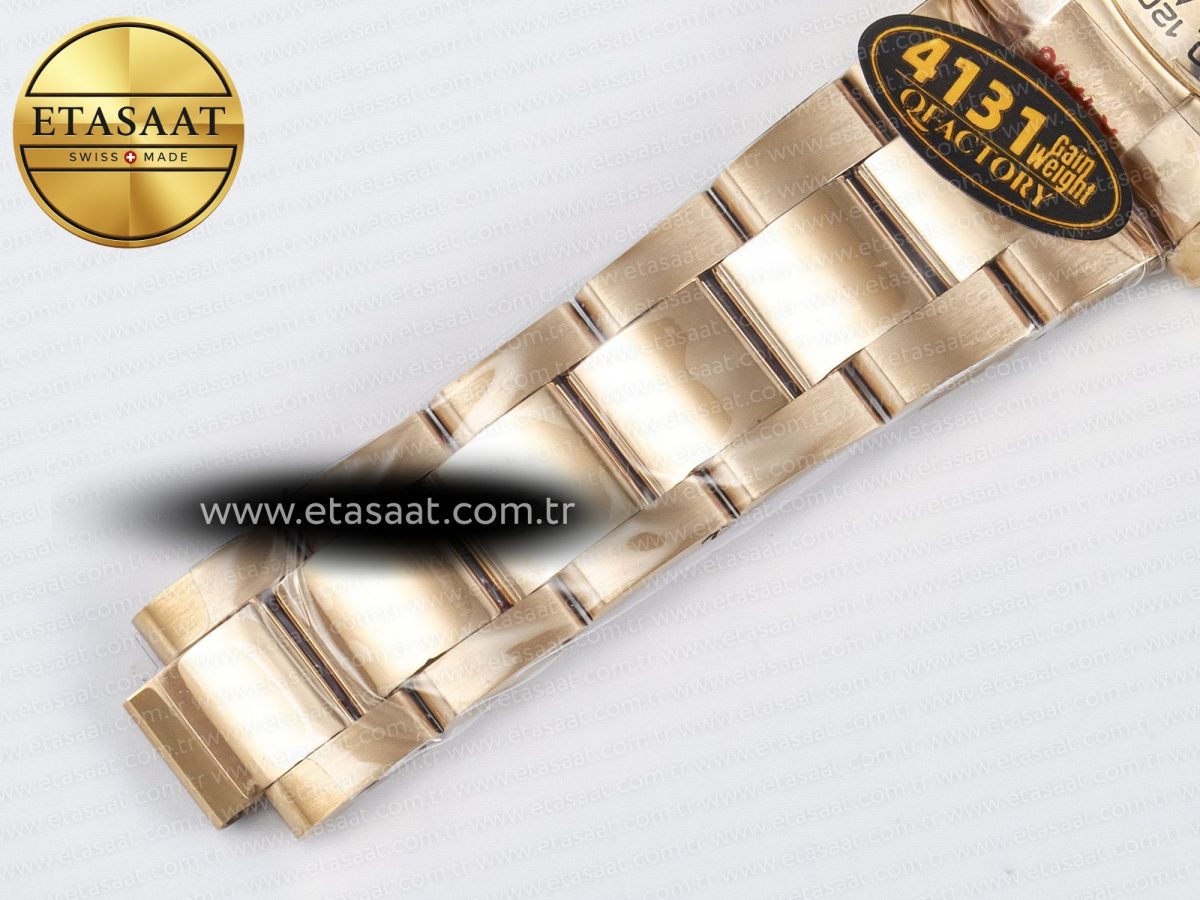 Rolex Daytona 126505 RG QF 1:1 Best Edition RG Dial Crystal Markers On RG Bracelet SH4131 V6 (Gain Weight) - Görsel 26