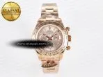 Rolex Daytona 126505 RG QF 1:1 Best Edition RG Dial Crystal Markers On RG Bracelet SH4131 V6 (Gain Weight) - Görsel 3