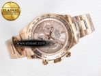 Rolex Daytona 126505 RG QF 1:1 Best Edition RG Dial Crystal Markers On RG Bracelet SH4131 V6 (Gain Weight) - Görsel 8