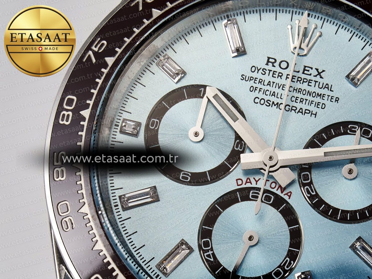 Rolex Daytona 126506 Clean 1:1 Best Edition 904L Steel Ice Blue Dial Crystral Markers on SS Braclet SH4131 - Görsel 10