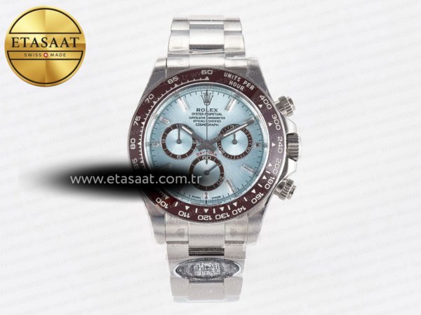 Rolex Daytona 126506 Clean Buz Mavisi Crystral SH4131 Eta Saat - 1:1 Süper Klon Replika Saat