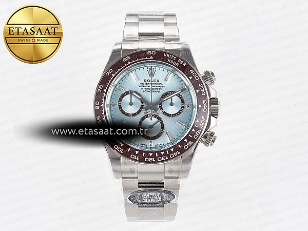 Rolex Daytona 126506 Clean Buz Mavisi Crystral SH4131 Eta Saat - 1:1 Süper Klon Replika Saat