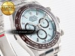 Rolex Daytona 126506 Clean 1:1 Best Edition 904L Steel Ice Blue Dial Crystral Markers on SS Braclet SH4131 - Görsel 5