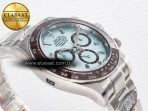 Rolex Daytona 126506 Clean 1:1 Best Edition 904L Steel Ice Blue Dial Crystral Markers on SS Braclet SH4131 - Görsel 7
