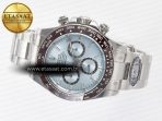 Rolex Daytona 126506 Clean 1:1 Best Edition 904L Steel Ice Blue Dial Crystral Markers on SS Braclet SH4131 - Görsel 9