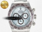 Rolex Daytona 126506 Clean 1:1 Best Edition 904L Steel Ice Blue Dial Lume Markers on SS Braclet SH4131 - Görsel 4