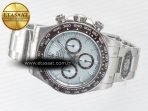 Rolex Daytona 126506 Clean 1:1 Best Edition 904L Steel Ice Blue Dial Lume Markers on SS Braclet SH4131 - Görsel 9