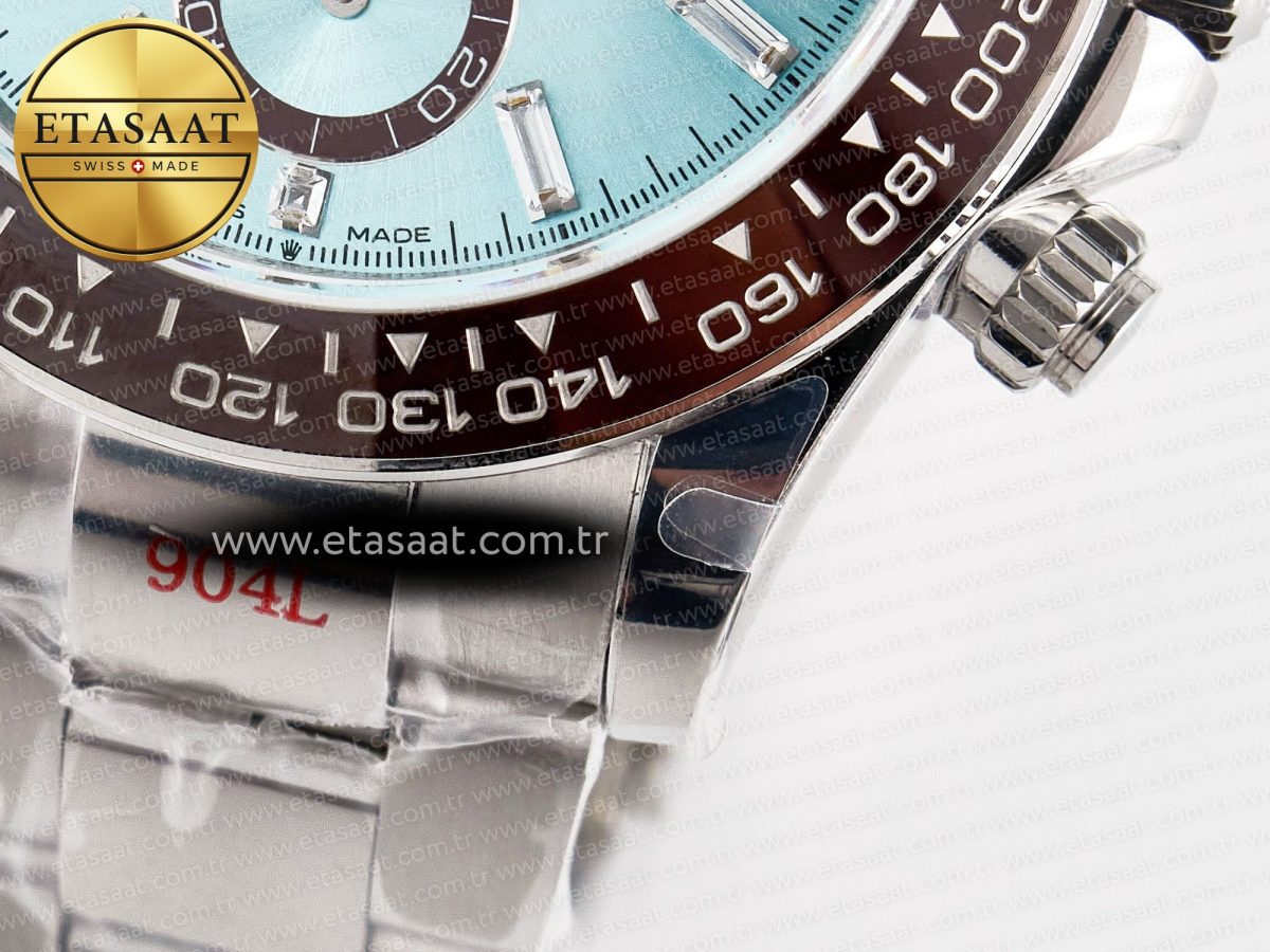 Rolex Daytona 126506 QF 1:1 Best Edition Ice Blue Crystal Dial on SS Bracelet Strap SH4131 V5 - Görsel 14