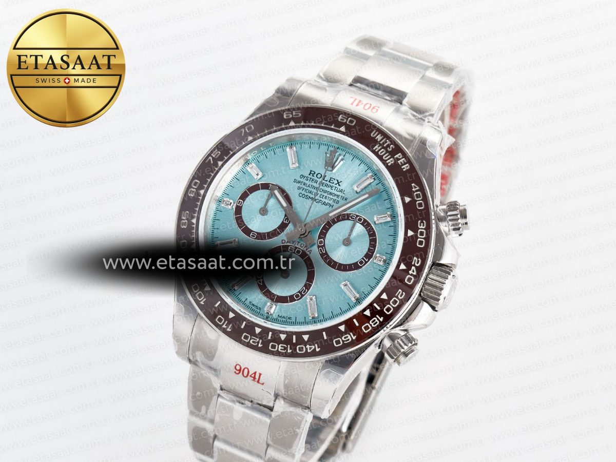 Rolex Daytona 126506 QF 1:1 Best Edition Ice Blue Crystal Dial on SS Bracelet Strap SH4131 V5 - Görsel 2