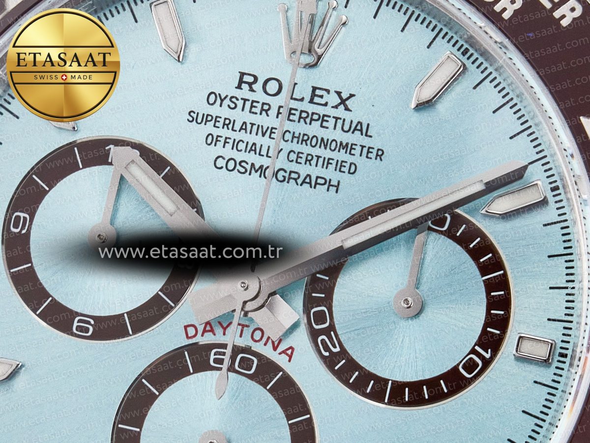 Rolex Daytona 126506 VSF 40mm SS 1:1 Best Edition Ice Blue Stick Dial on SS Bracelet SA4131 Super Clone - Görsel 11
